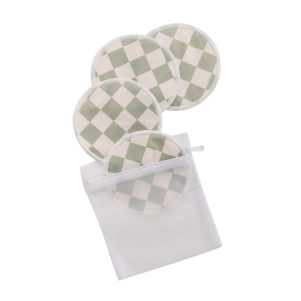 Nestling Breast Pads - Moss Check