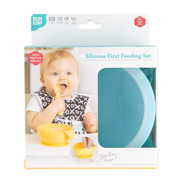Bumkins Silicone First Feeding Set - Blue
