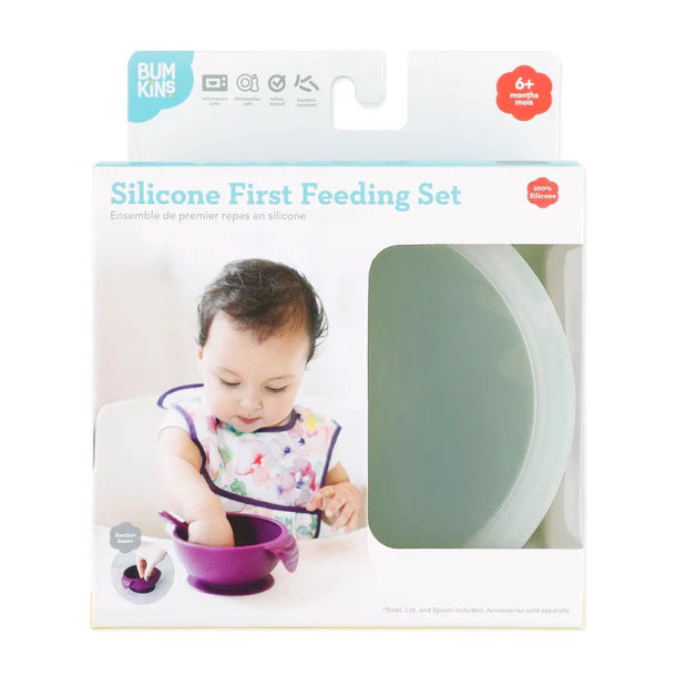 Bumkins Silicone First Feeding Set - Sage