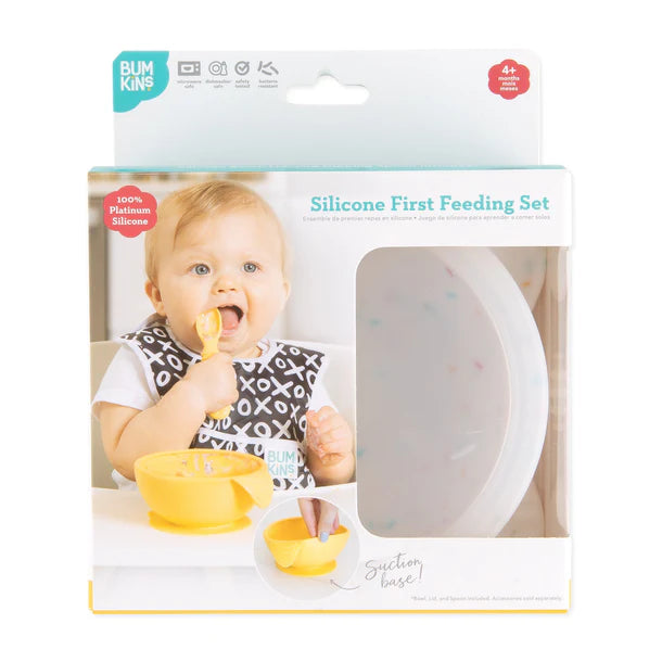 Bumkins Silicone First Feeding Set - Vanilla Sprinkle