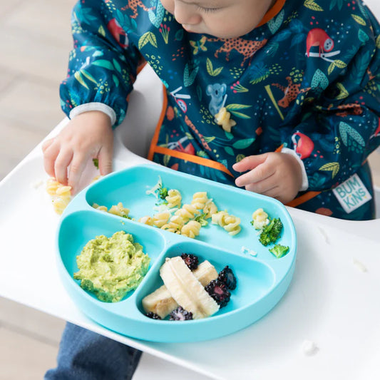 Bumkins Silicone Grip Dish - Blue