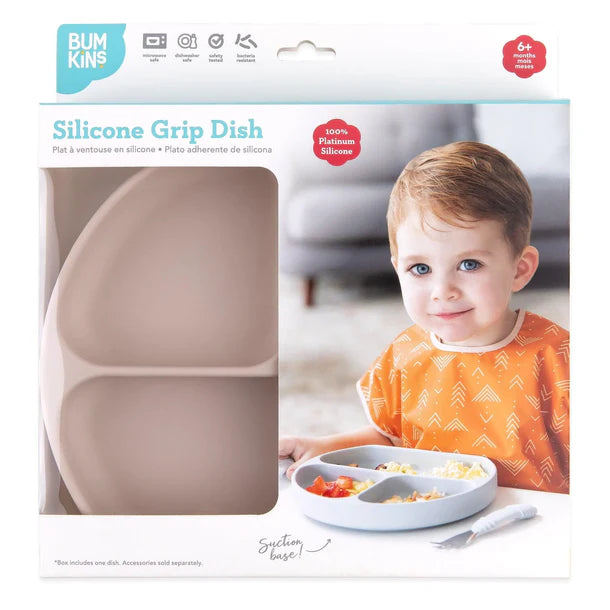 Bumkins Silicone Grip Dish - Sand