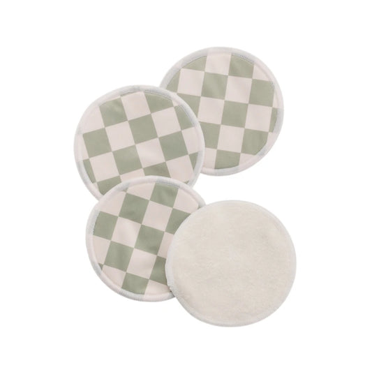 Nestling Breast Pads - Moss Check