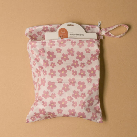 Nestling Double Pocket Wet Bag - Pink Ditsy