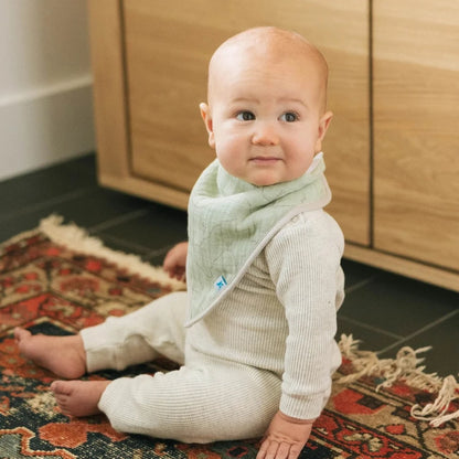 Cotton Muslin Fleece Bandana Bib - 4 Pack - Adobe Checker