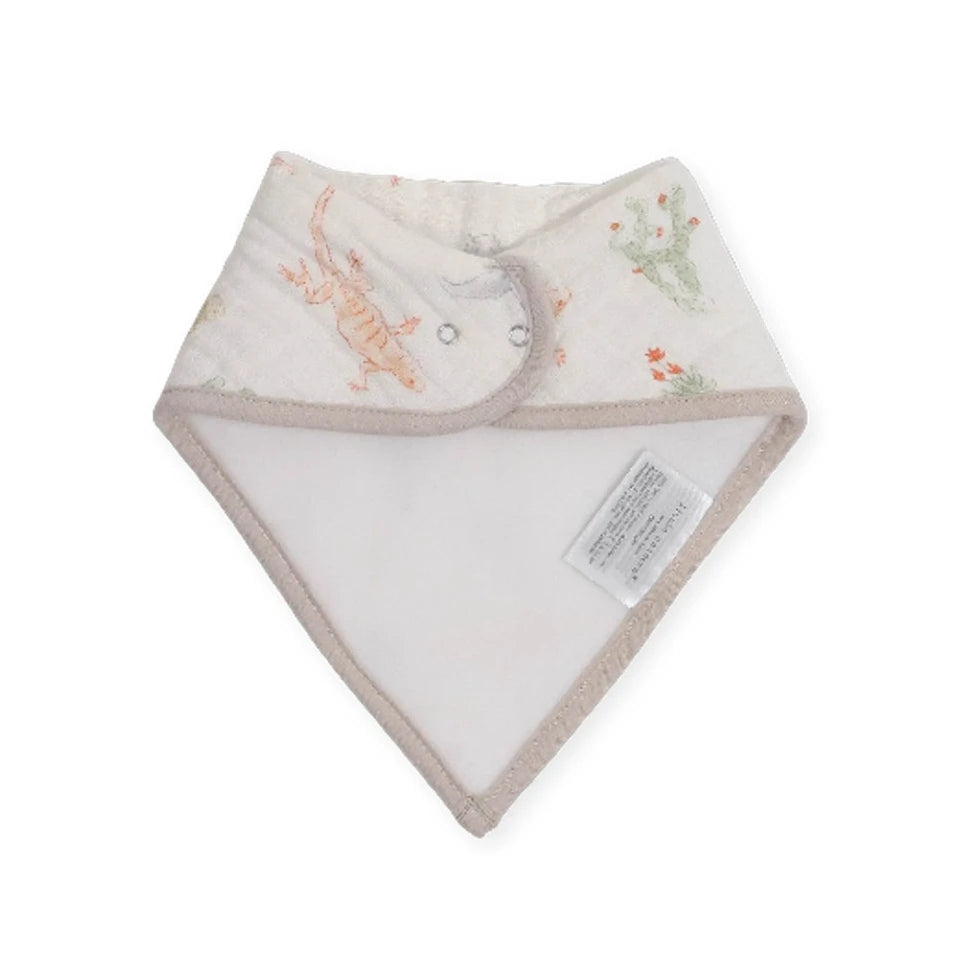 Cotton Muslin Fleece Bandana Bib - 4 Pack - Adobe Checker