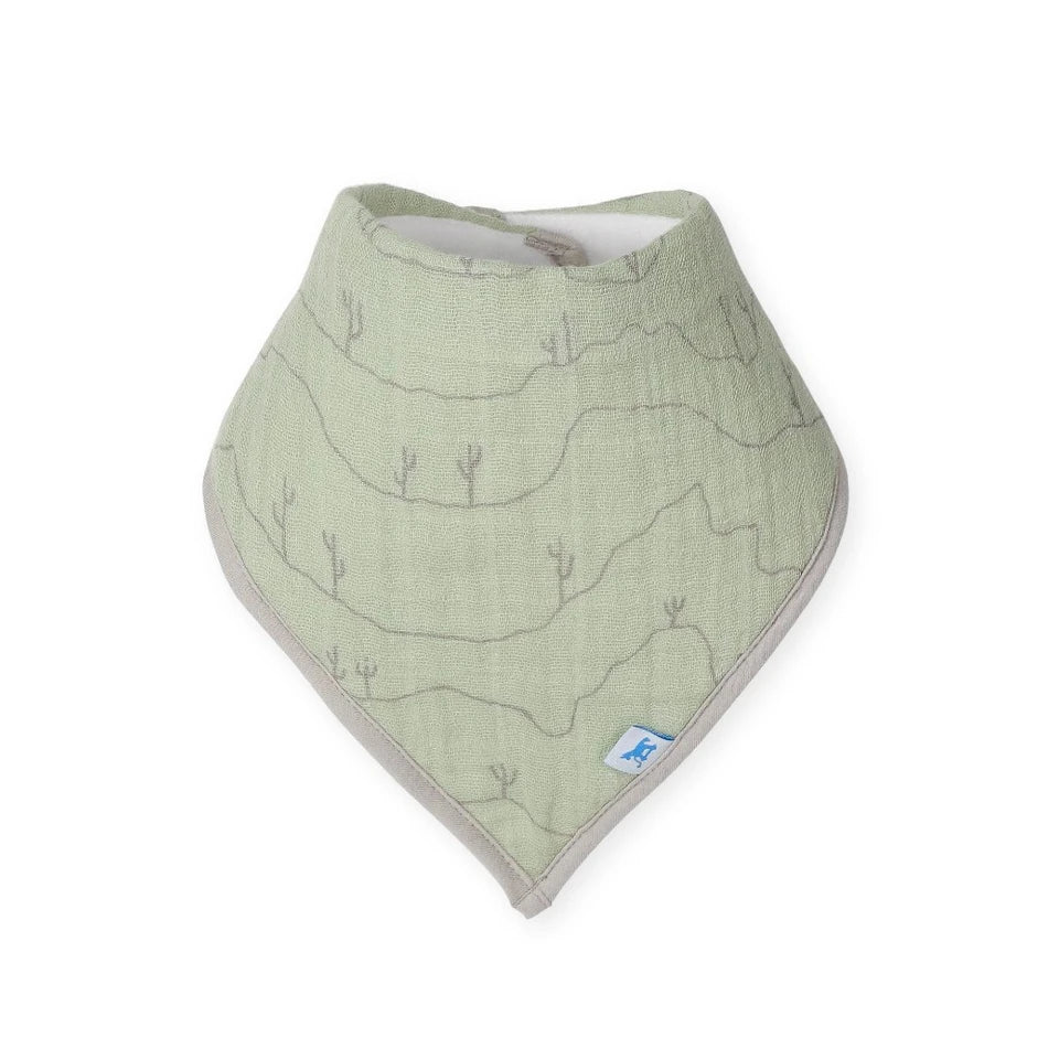 Cotton Muslin Fleece Bandana Bib - 4 Pack - Adobe Checker