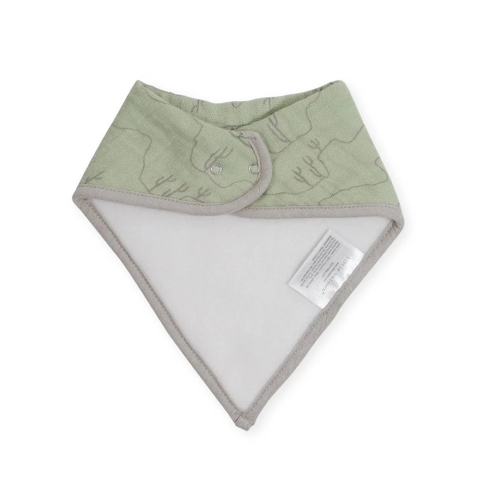 Cotton Muslin Fleece Bandana Bib - 4 Pack - Adobe Checker