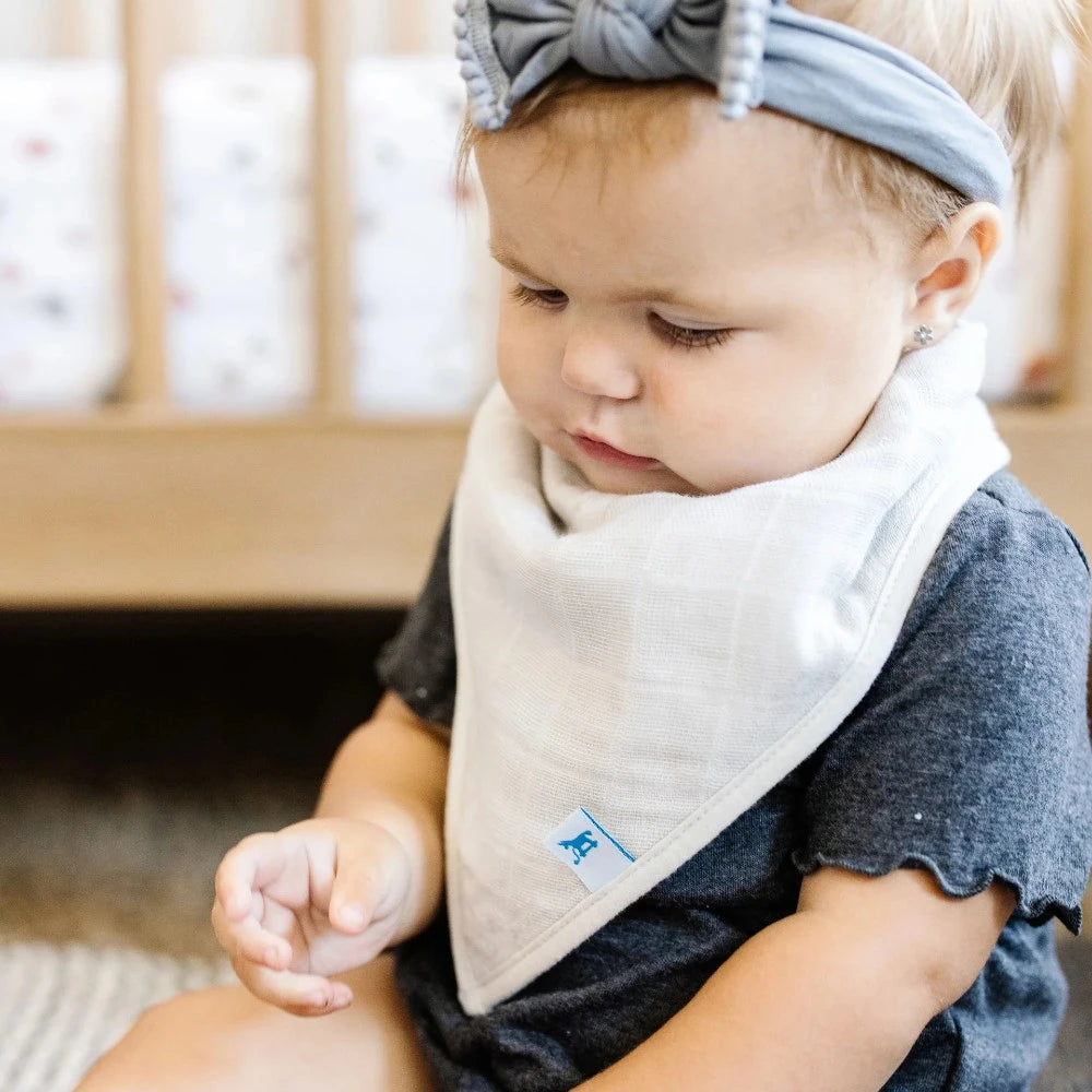 Little Unicorn - Cotton Muslin + Fleece Bandana Bib - 4 Pack