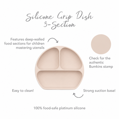 Bumkins Silicone Grip Dish - Sand