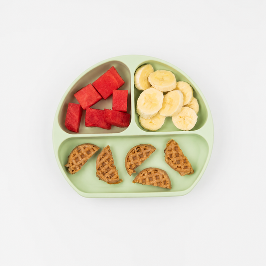 Bumkins Silicone Grip Dish - Green
