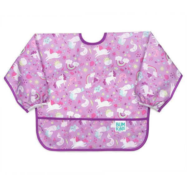 Bumkins Waterproof Sleeved Bib - Unicorns