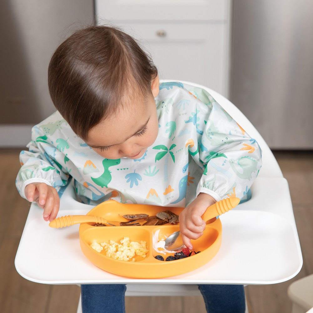 Bumkins Waterproof Sleeved Bib - Dinosaurs