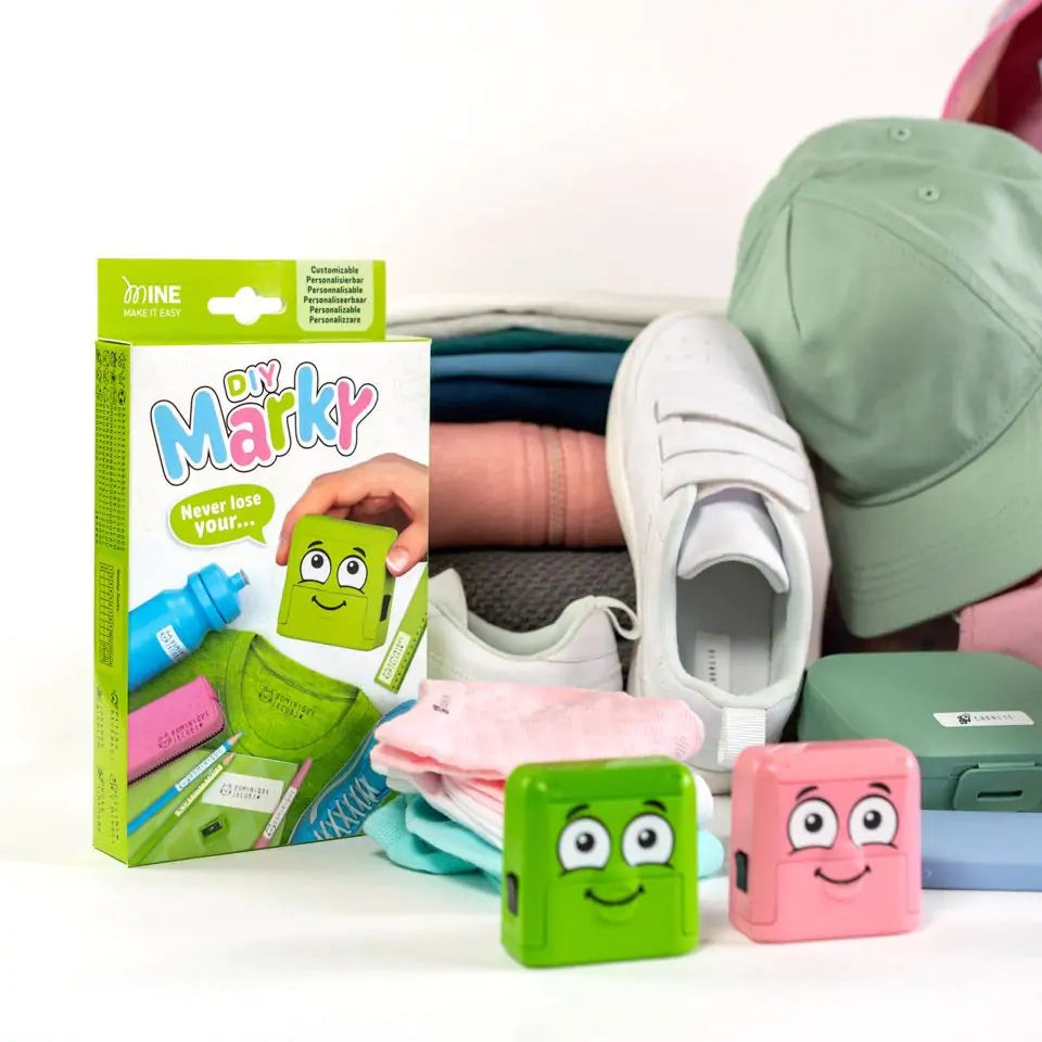 Marky - DIY Naming Textile Stamp ,Washable Labels - Green