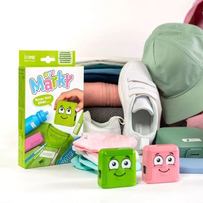 Marky - DIY Naming Textile Stamp ,Washable Labels - Green