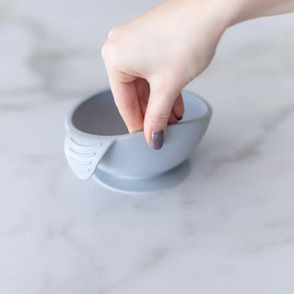 Bumkins Silicone First Feeding Set -  Gray