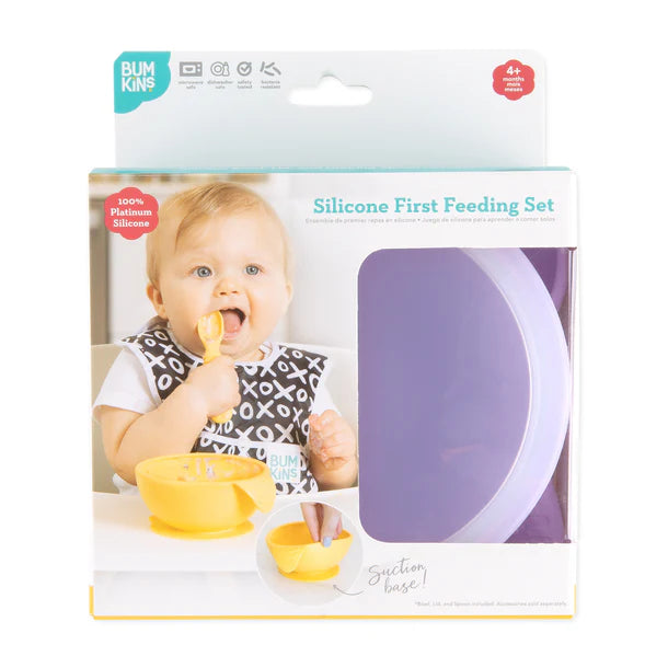 Bumkins Silicone First Feeding Set - Lavender