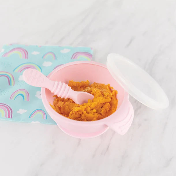 Bumkins Silicone First Feeding Set - Pink