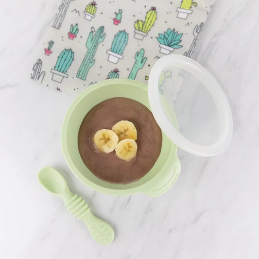 Bumkins Silicone First Feeding Set - Sage