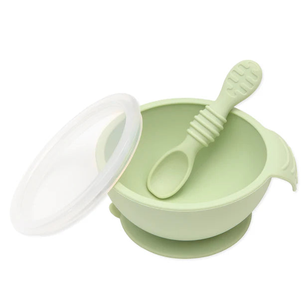 Bumkins Silicone First Feeding Set - Sage