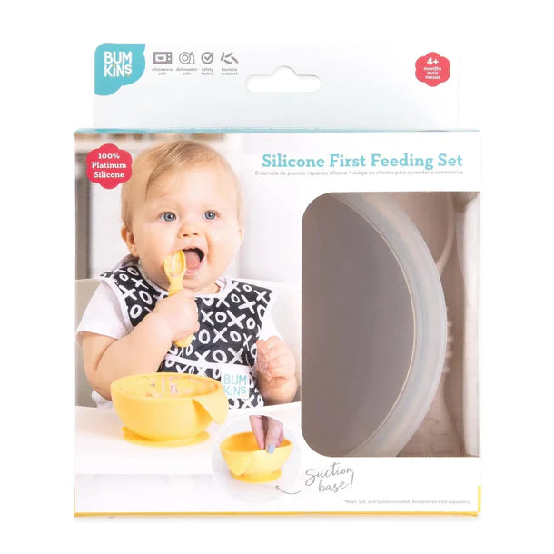 Bumkins Silicone First Feeding Set - Sand