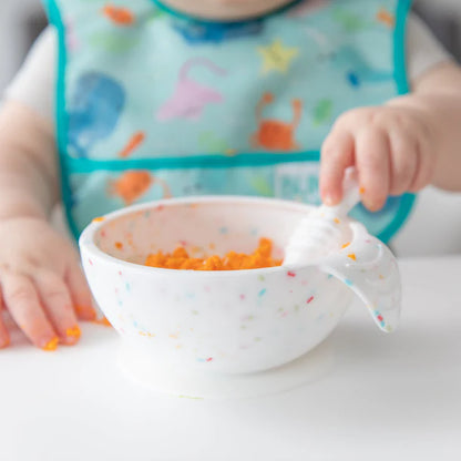 Bumkins Silicone First Feeding Set - Vanilla Sprinkle