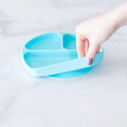 Bumkins Silicone Grip Dish - Blue