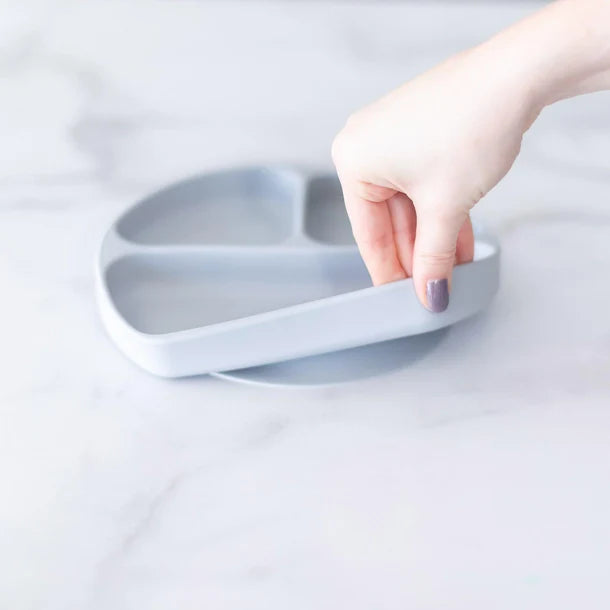 Bumkins Silicone Grip Dish - Gray