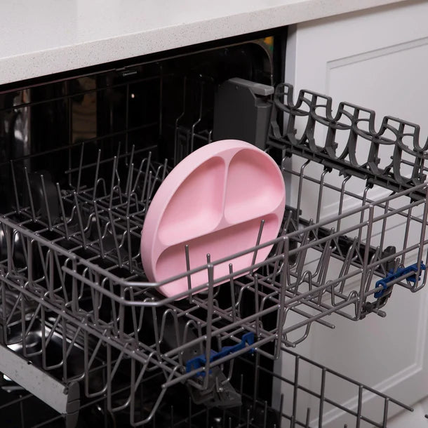 Bumkins Silicone Grip Dish - Pink