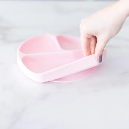Bumkins Silicone Grip Dish - Pink