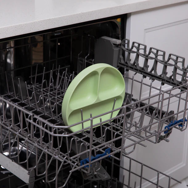 Bumkins Silicone Grip Dish - Green