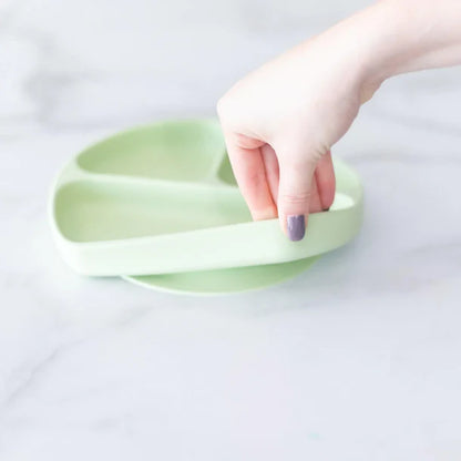 Bumkins Silicone Grip Dish - Green