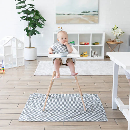 Bumkins Splat Mat- Charcoal Check
