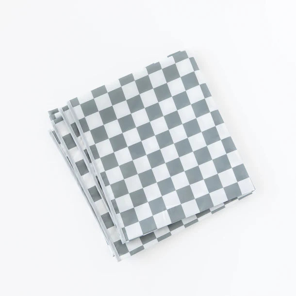 Bumkins Splat Mat- Charcoal Check