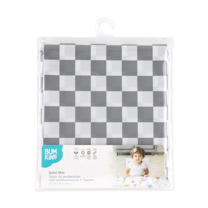 Bumkins Splat Mat- Charcoal Check
