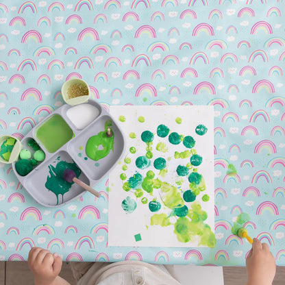 Bumkins Waterproof Splat Mat - Rainbows