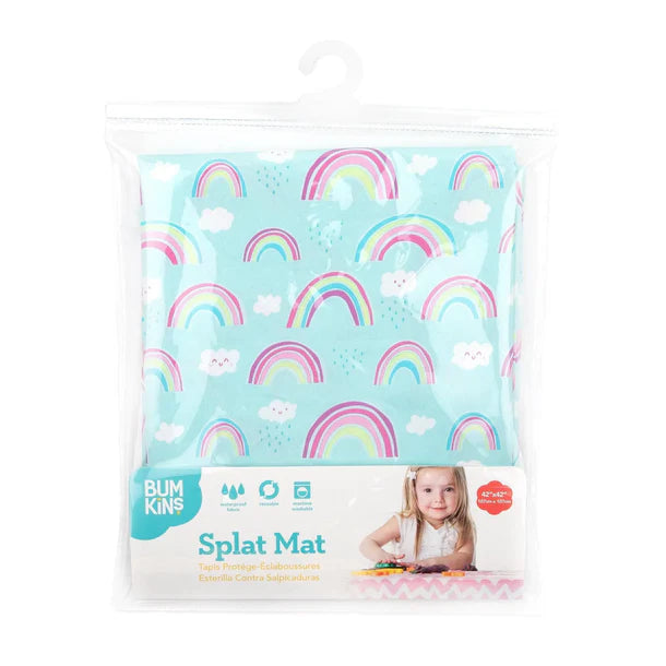 Bumkins Waterproof Splat Mat - Rainbows