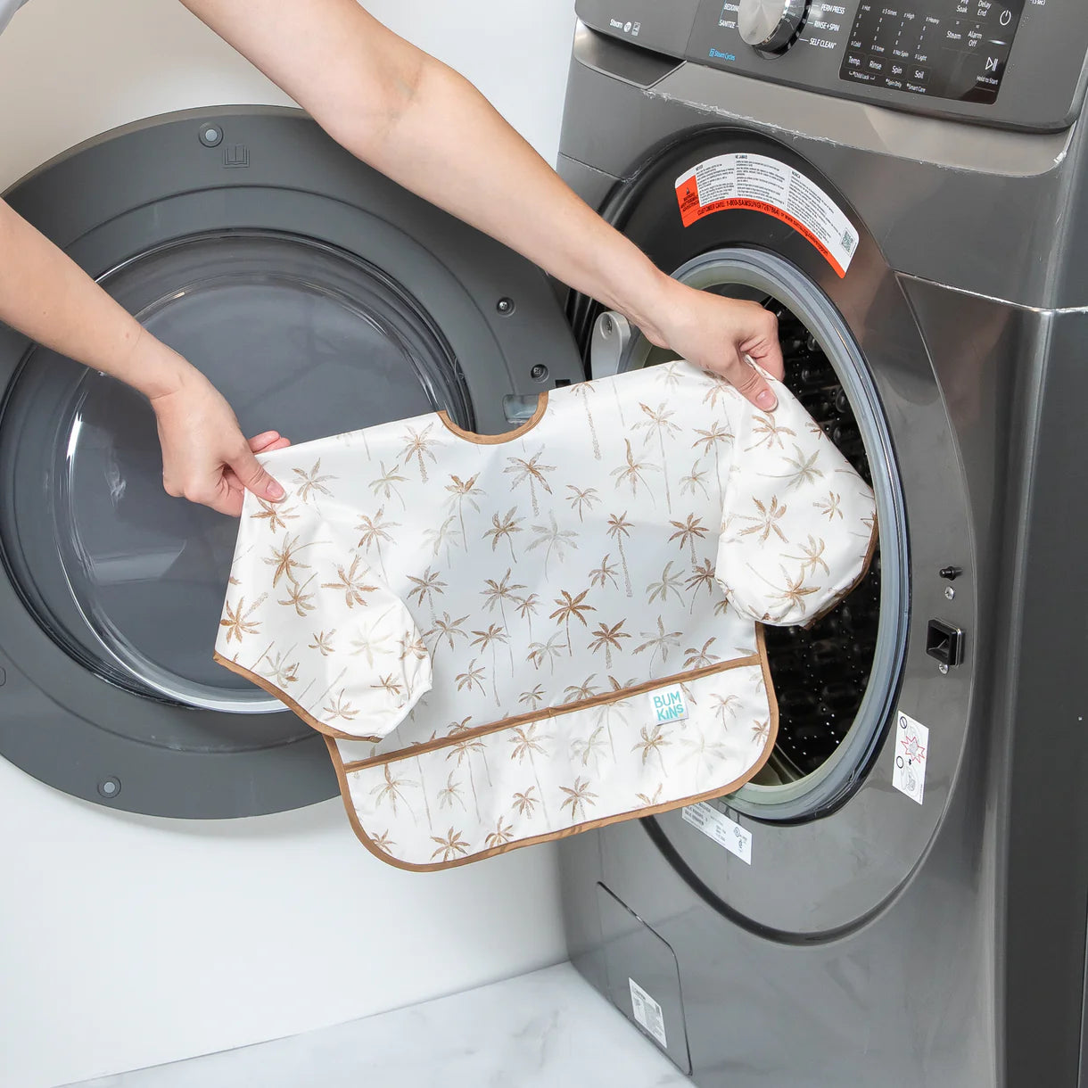 Bumkins Waterproof Sleeved Bib - Palm Daze
