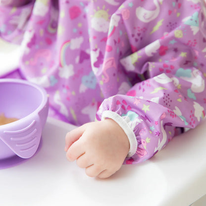 Bumkins Waterproof Sleeved Bib - Unicorns