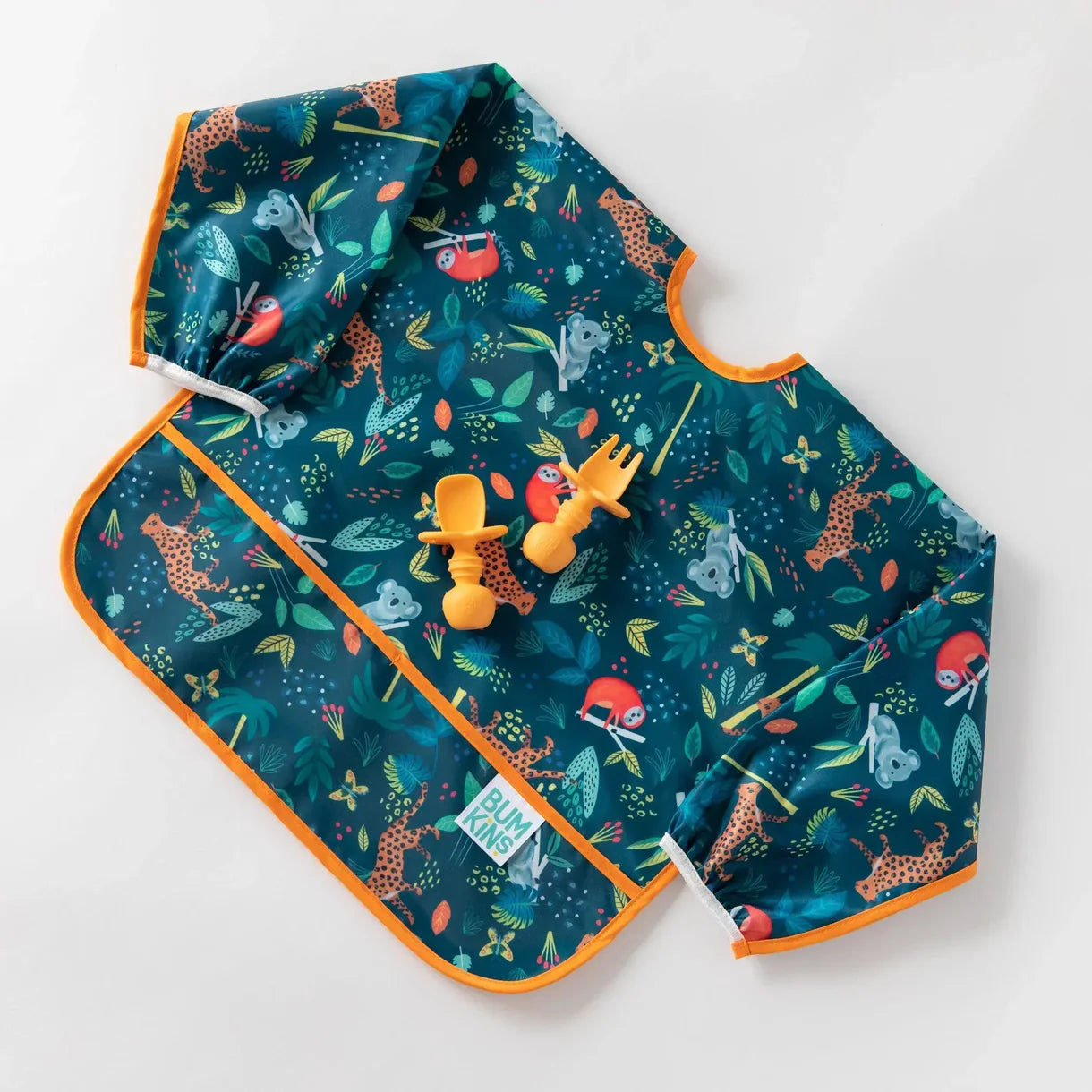 Bumkins Waterproof Sleeved Bib - Jungle