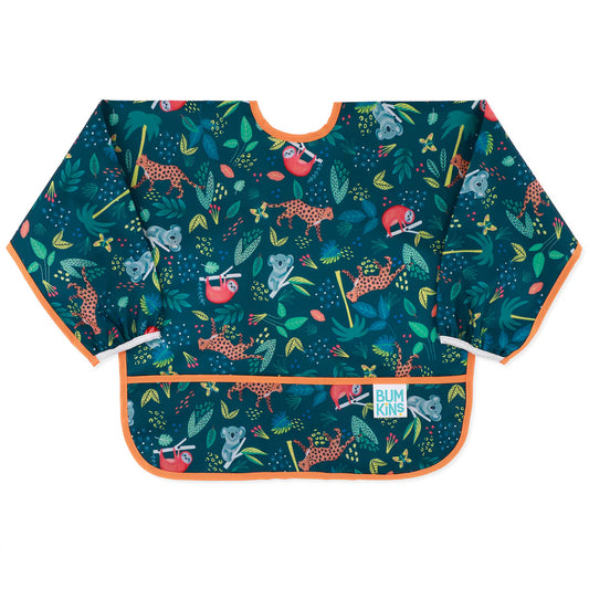Bumkins Waterproof Sleeved Bib - Jungle