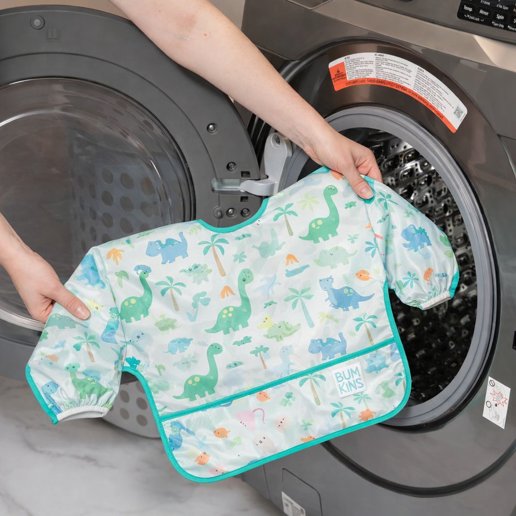 Bumkins Waterproof Sleeved Bib - Dinosaurs