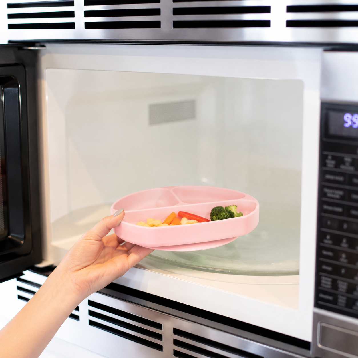 Bumkins Silicone Grip Dish - Pink
