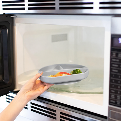 Bumkins Silicone Grip Dish - Gray