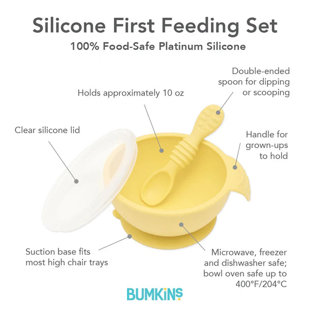 Bumkins Silicone First Feeding Set - Pineapple