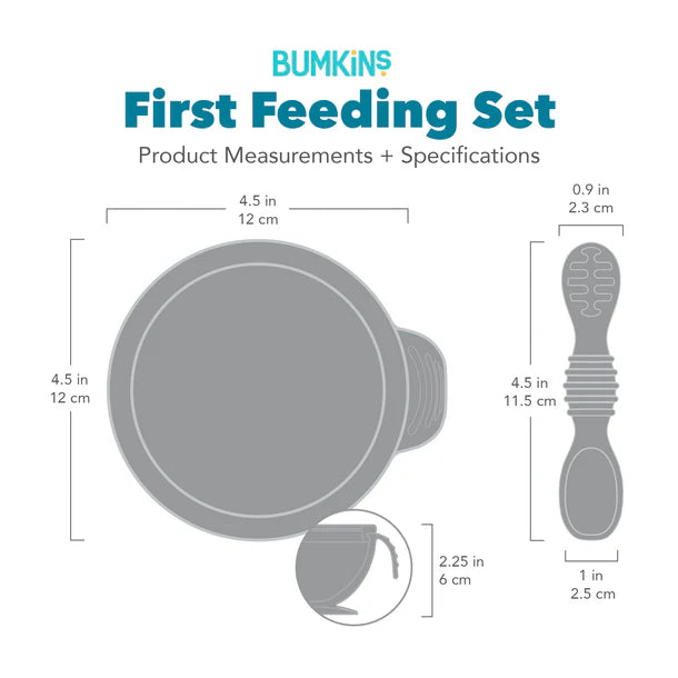 Bumkins Silicone First Feeding Set - Sand