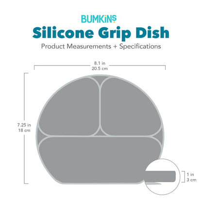 Bumkins Silicone Grip Dish - Green